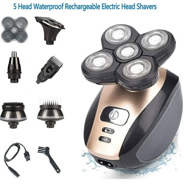 5 Head Waterproof Electric Razor For Men Electric Shaver Beard Hair Trimmer Men Bald Eagle Remover,Head Shavers For Men,Wet/Dry Mens Grooming Kit with Beard Clippers Nose Trimmer