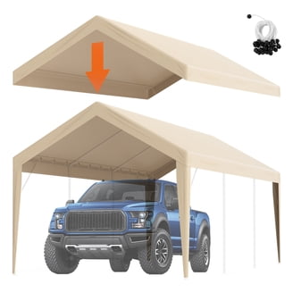 Ktaxon 8'x8' Metal Carport, Outdoor Heavy Duty Car Tent with