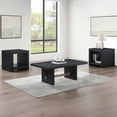 thumbnail image 3 of Steve Silver Aubrey Modern Rectangle Cocktail Table, Black/Driftwood, 3 of 6