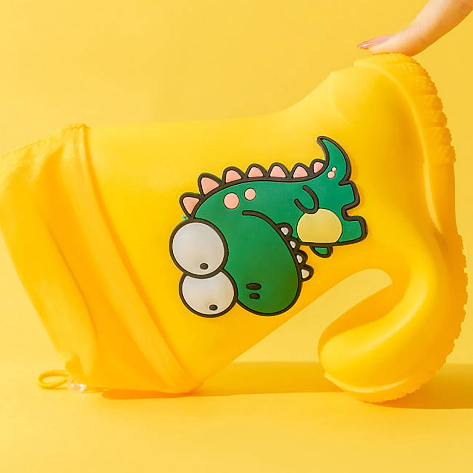Toddler Rain Boots Children Elastic Lightweight Rain Boots Textured Soles Non Waterproof Puddle Boots Toddler Boy Rain Boots Yellow 2.5 Years-3 Years