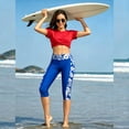 thumbnail image 4 of Frostluinai Swim Pants for Women High Waisted Tummy Control Swim Capris Boho Floral Print Swim Shorts Swimming Leggings for Summer Beach Vacation Multicolor XXL, 4 of 9