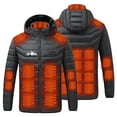 thumbnail image 2 of Ceisia Men's Intelligent Heated Hooded Jacket 3 Gear Temperature Adjustable Windproof Casual Gift Thermal Top, 2 of 9