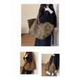 thumbnail image 3 of Bolso de mano de lona con estampado de leopardo, bolso de hombro de moda de gran capacidad para trabajo escolar, bolso Retro de compras, 3 of 5
