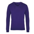 thumbnail image 1 of Premier Mens Knitted Cotton Acrylic V Neck Sweatshirt, 1 of 3