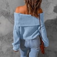 thumbnail image 5 of Durtebeua Womens Sweaters 2023 Long Sleeve Turtleneck Cozy Knit Sweater Casual Loose Pullover Jumper Tops, 5 of 6