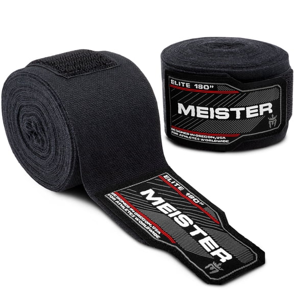 Meister ELITE 180" Adult Hand Wraps for MMA & Boxing (Pair)