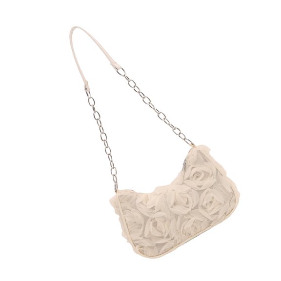 Stylish Floral Embroidery Evening Bag Lightweight PU Multi-Pocket Shoulder Purse For Women Daily & Party Occasions