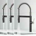 thumbnail image 5 of VIGO Edison Pro 20 in. Single Handle Pull Down Sprayer Kitchen Faucet in Stainless Steel and Matte Black-VG02052STMB, 5 of 15