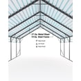 thumbnail image 5 of 20'x25'x13' Heavy-Duty Metal Carport – Reinforced Outdoor Shelter for 2 Cars, Trucks, RVs, Bass Boats, and Tractors, 5 of 7
