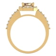 thumbnail image 4 of Clara Pucci 14K Yellow Gold Solid Gold YellowMoissanite Halo Anniversary Ring for Women - 1.92 cttw Emerald Cut, 4 of 8