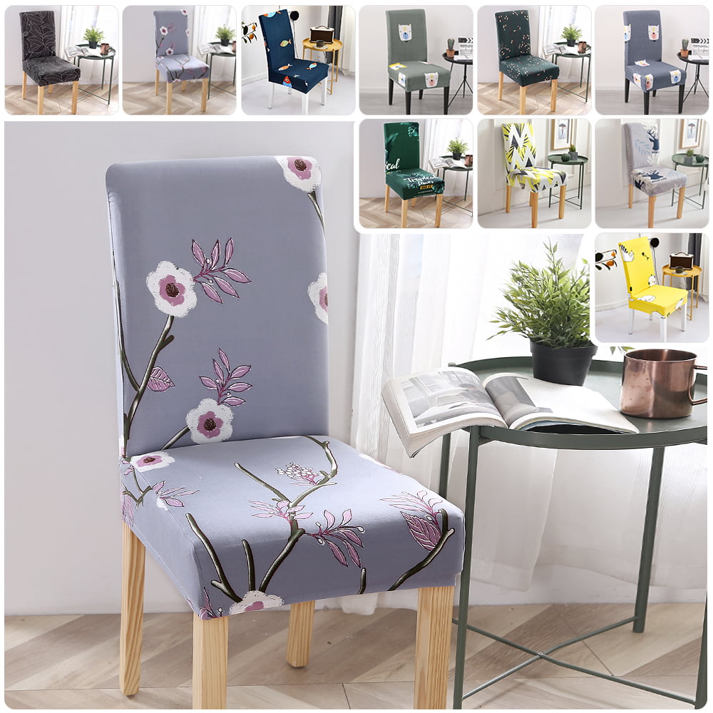 8Pack Floral Stretch  Dining Chair Cover Wedding Banquet Flowers Seat Slipcover 