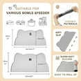 thumbnail image 3 of Cat Food Mat, Silicone Pet Feeding Mat for Floor Non-Slip Waterproof Dog Water Bowl Tray Cushion (17" x 10", Dark Gray), 3 of 7