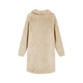 thumbnail image 4 of Patlollav Women Winter Coat Long Sleeve Solid Single-Breasted Diamond Oversized Jacket, 4 of 6
