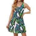 thumbnail image 2 of Fantaslook Summer Dresses for Women Casual V Neck Sleeveless Sundresses Floral Beach Short Dress with Pockets, 2 of 8