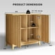 thumbnail image 3 of VERDALAY Aparador Buffet Armario de madera maciza con patas elevadas Armario para cubiertos Armario organizador de doble puerta Armario para cafetera para cocina y dormitorio, 3 of 13