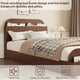 thumbnail image 3 of Yeshouse Estructura de cama de madera con cabecero y pie de cama con espacio de almacenaje, plataforma baja con listones de madera, sin somier, 3 of 8