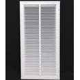 thumbnail image 1 of 14" X 30 Steel Return Air Filter Grille for 1" Filter - Removable Face/Door - HVAC DUCT COVER - Flat Stamped Face - White [Outer Dimensions: 16.5"w X 32.5"h], 1 of 2