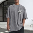 thumbnail image 2 of Dagegui Cotton T-Shirt for Men Vintage Graphic Short Sleeve Big & Tall Crewneck T Shirts Casual Loose Fit Everyday Tee Tops Gray S, 2 of 5