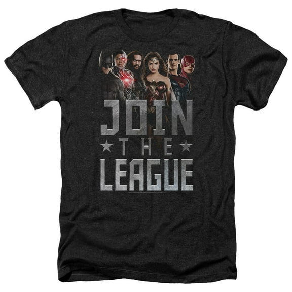 Justice League Movie - Join The League - Heather Short Sleeve Shirt - Large