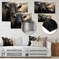 thumbnail image 4 of Designart "Umber Bison Tender Protectors" Animals Metal Wall Art, 4 of 5