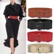 thumbnail image 2 of Wide Women Waist Belt Stretchy Cinch Belt Leather Elastic Belt for Ladies Dress DecorationBlack, 2 of 5