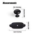 thumbnail image 3 of Goo-Ki Matte Black Zinc Alloy Cabinet Knobs with Backplate, Single Hole Center Drawer Pulls Hardware for Dresser,Wardrobe & Cupboard, 6 Pack, 3 of 8