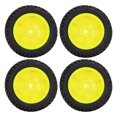 thumbnail image 3 of 1/10 RC Wheels, RC Rubber Tires Rubber Material With Nuts For 1/10 Flat Sports Car Yellow, 3 of 8