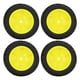 thumbnail image 2 of 4PCS 1/10 RC Ruedas Alta Resistencia a la Abrasión Fuerte Amortiguación Neumáticos de Goma RC Neumáticos RC con Tuercas para Coche Deportivo 1/10 Amarillo, 2 of 10