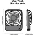 thumbnail image 4 of 2 packs of 5000mAh portable desktop fans, ultra-thin, strong wind digital display, 4 speed adjustable, small size, 4 of 7