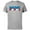 Athletic Heather, variant on Brick Logo in Captain America Colors - Short Sleeve Cotton T-Shirt for Adults - Customized-Black