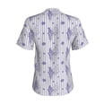 thumbnail image 3 of Uemuo Bouquet and Lavender Flowers Printed Women's Classic V-Neck T-Shirt - Soft, Breathable, Moisture-Wicking, Perfect for Casual, Office, Travel, and Everyday Wear-Small, 3 of 5