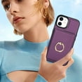 thumbnail image 6 of Wallet Case with Card Holder for iPhone 11, 360° Rotation Ring Kickstand Magnetic Clasp and Durable Shockproof Cover, 6 of 9