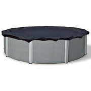 12 Ft x 28 Ft Oval Winter Protective Above Ground Pool Solid Cover Arctic Armor Cable Winch 8 Year Warranty