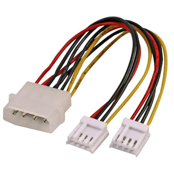 PRO SIGNAL - 5.25" to 2x 3.5" Molex PC Internal Power Lead, 160mm