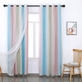 thumbnail image 2 of HUUXIW One Piece Hollow-Out Star Curtain 2 Layer Gradient Full Shading Window Blackout Drape for Bedroom Living Room, 2 of 9