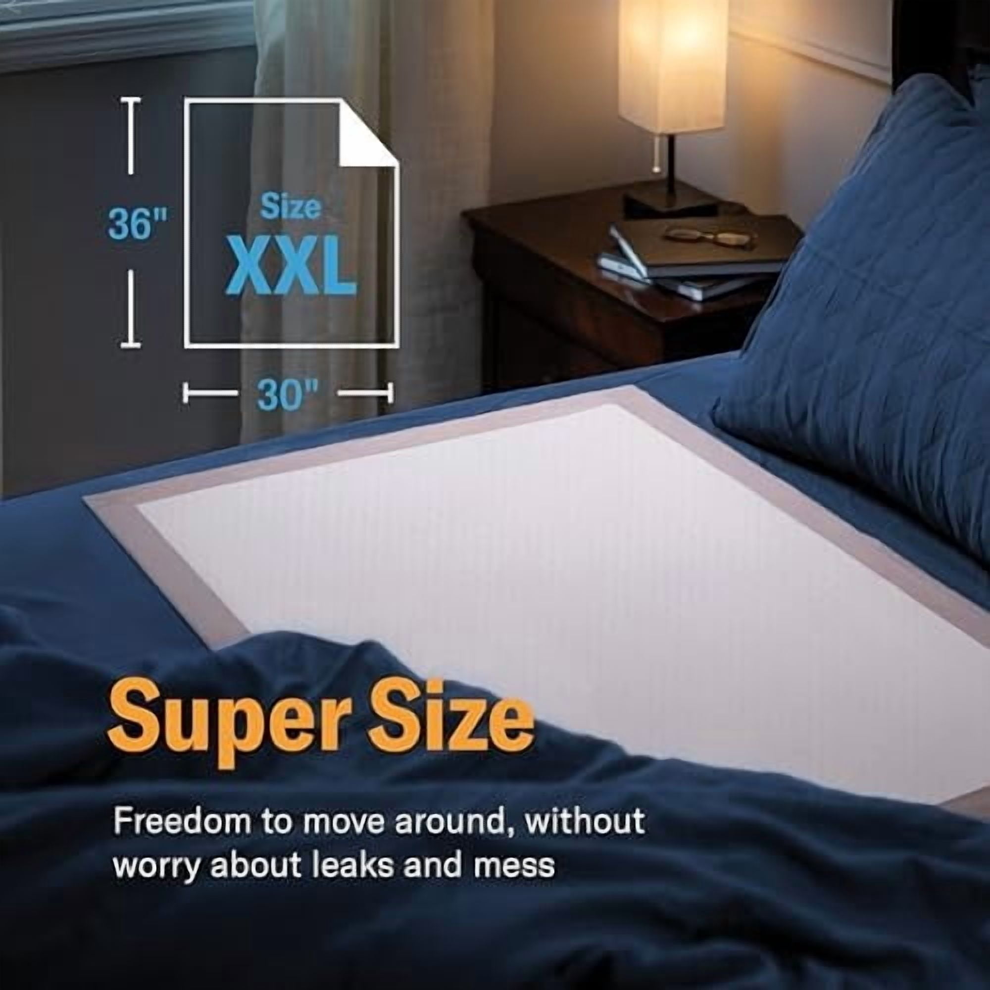 Chucks® Premium Disposable Underpads 30”x36” [100-Count] Ultra Absorbent Chux Incontinence Bed Pads Disposable Adult with Adhesive Tape, Pee Pads Pet Training Pads XX-Large 30x36 Bulk Pack