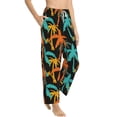 thumbnail image 2 of Xecao Palm Trees Women's Straight Lounge Pajama Pants: The Epitome of Relaxed Sleepwear, 2 of 9