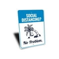thumbnail image 3 of Social Distancing Beach Novelty Sign, Metal Wall Decor - 10x14 inches, 3 of 4
