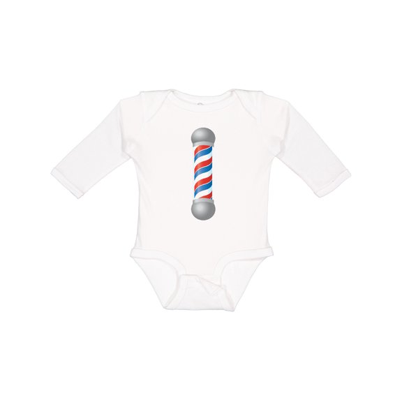 Inktastic Barber Barberpole Boys or Girls Long Sleeve Baby Bodysuit