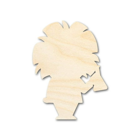 Unfinished Wood Scientist Shape | DIY Craft Cutout 7" / 1/4"