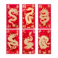 thumbnail image 1 of LCXmlly New Year Envelopes Smooth Surface Red Envelopes Wear Resistant Bright Color 6Pcs for 2024 Spring Festival New Year Money Gifting, 1 of 9