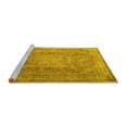 thumbnail image 2 of Ahgly Company Machine Washable Indoor Round Persian Yellow Traditional Area Rugs, 8' Round, 2 of 4
