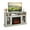 Gray, variant on Spaco Fireplace TV Stand for TVs Up to 65 Inch with Side Cabinets and Remote Control-Gray, Mid Century Modern TV Stand for Living Room Bedroom