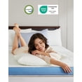 thumbnail image 5 of 3 Inch Firm Mattress Topper  Size, Cooling Gel-Infused &  Charcoal Memory  Bed Topper for  , High-Density Mattress Pad with Removable Cover, CertiPUR- Certified, 5 of 7