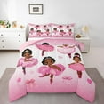thumbnail image 2 of Erosebridal Black Princess Comforter Sets King Size, Ballet Dancer Comforters & Duvets, Kawaii Pink Bow Decor, Lightweight 3pcs, 2 of 8