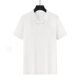 thumbnail image 5 of Blusa y camisa de manga corta con cuello vuelto para hombre, estilo informal, color liso, ventilada, con solapa suelta, de poliéster., 5 of 9