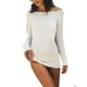 thumbnail image 1 of Txlixc Vestido sexy de mujer, vestido de cadera de manga larga de cuello redondo de color sólido Txlixc moda, 1 of 7