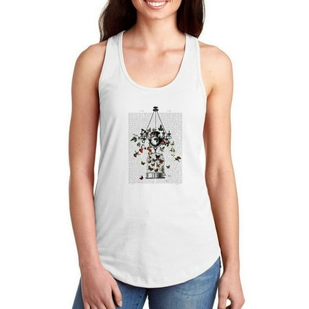 

Butterfly Chandelier Racerback Tank Women -Fab Funky Designs Female x-Large
