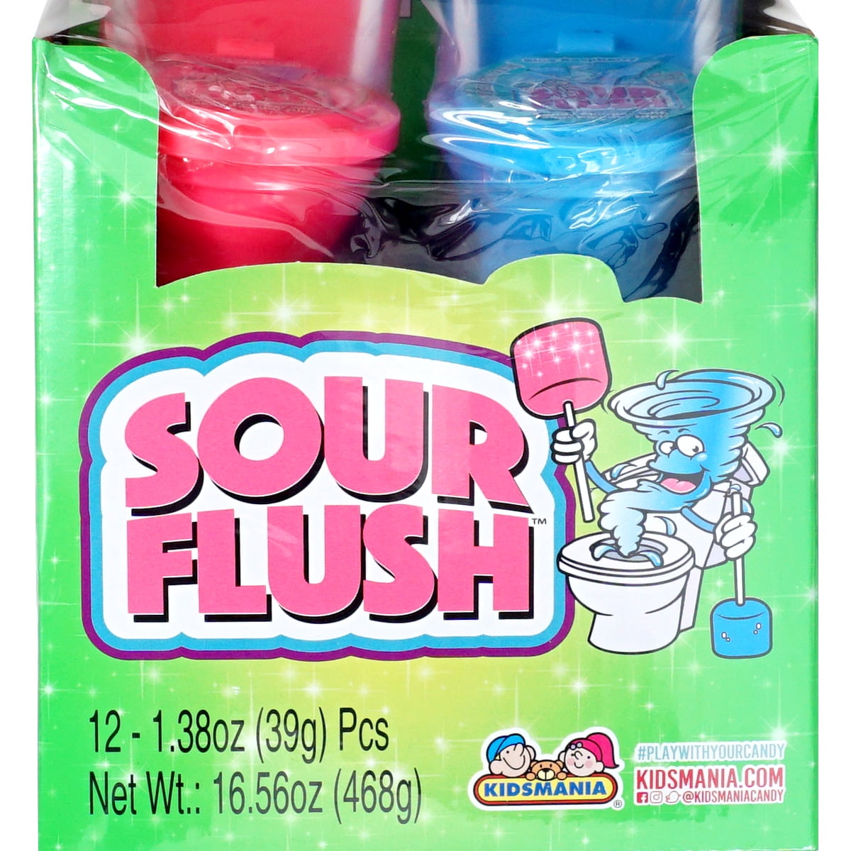 Sour Flush Toilet Candy, 12 Pack, 3 Assorted Flavors, Toilet Candy, Fun Poop Candy, The Hampton Popcorn & Candy Company