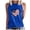 DT-Blue, variant on DailyTrove Women's Broken American Flag Heart Tank Top - Polyester Patriotic & Edgy Wear, Stylish for Gatherings